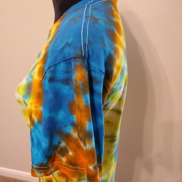 tie dye boho style unisex T shirt size S. 100% soft cotton. - Picture 7 of 10
